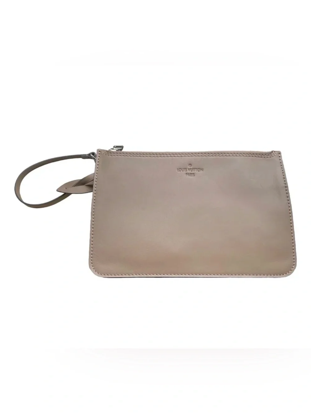 Louis Vuitton Mahina Hina Leather Pouch Wristlet in Galet Taupe